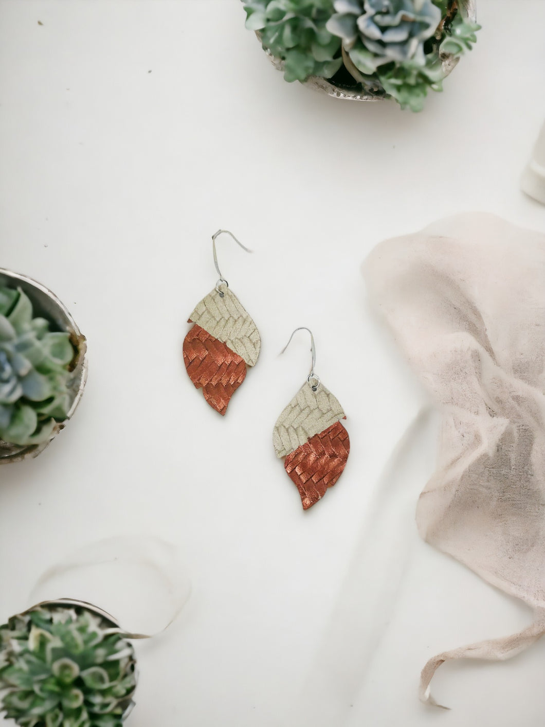 Genuine Leather Earrings - E19-862