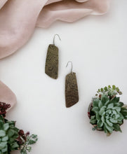 Load image into Gallery viewer, Genuine Embossed Leather Earrings - E19-867