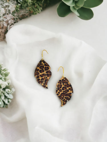 Genuine Cork on Leather Earrings - E19-907