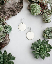Load image into Gallery viewer, White Embossed Leather Earrings - E19-935
