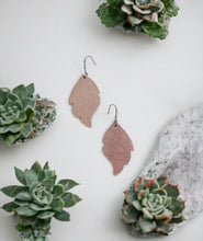 Load image into Gallery viewer, Rose Gold Leather Earrings - E19-972