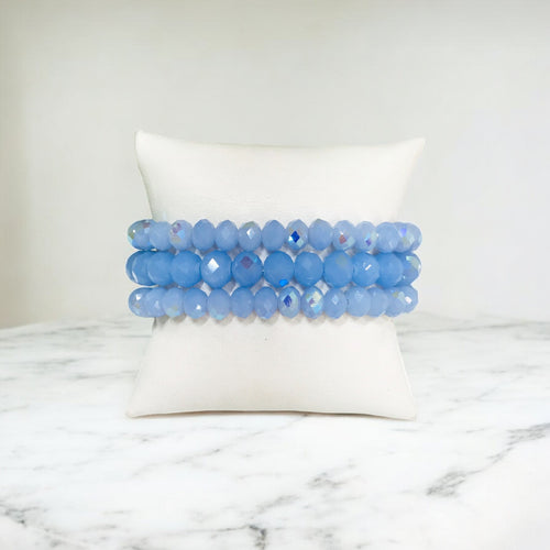 Multi-Strand Glass Bead Stretchy Bracelet - B1227