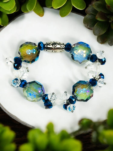 Glass Bead Stretchy Bracelet - B1241