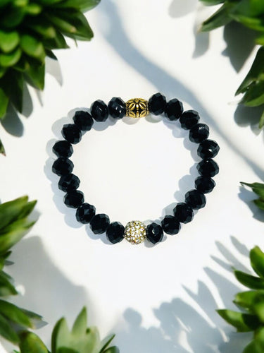 Glass Bead Stretchy Bracelet - B1260