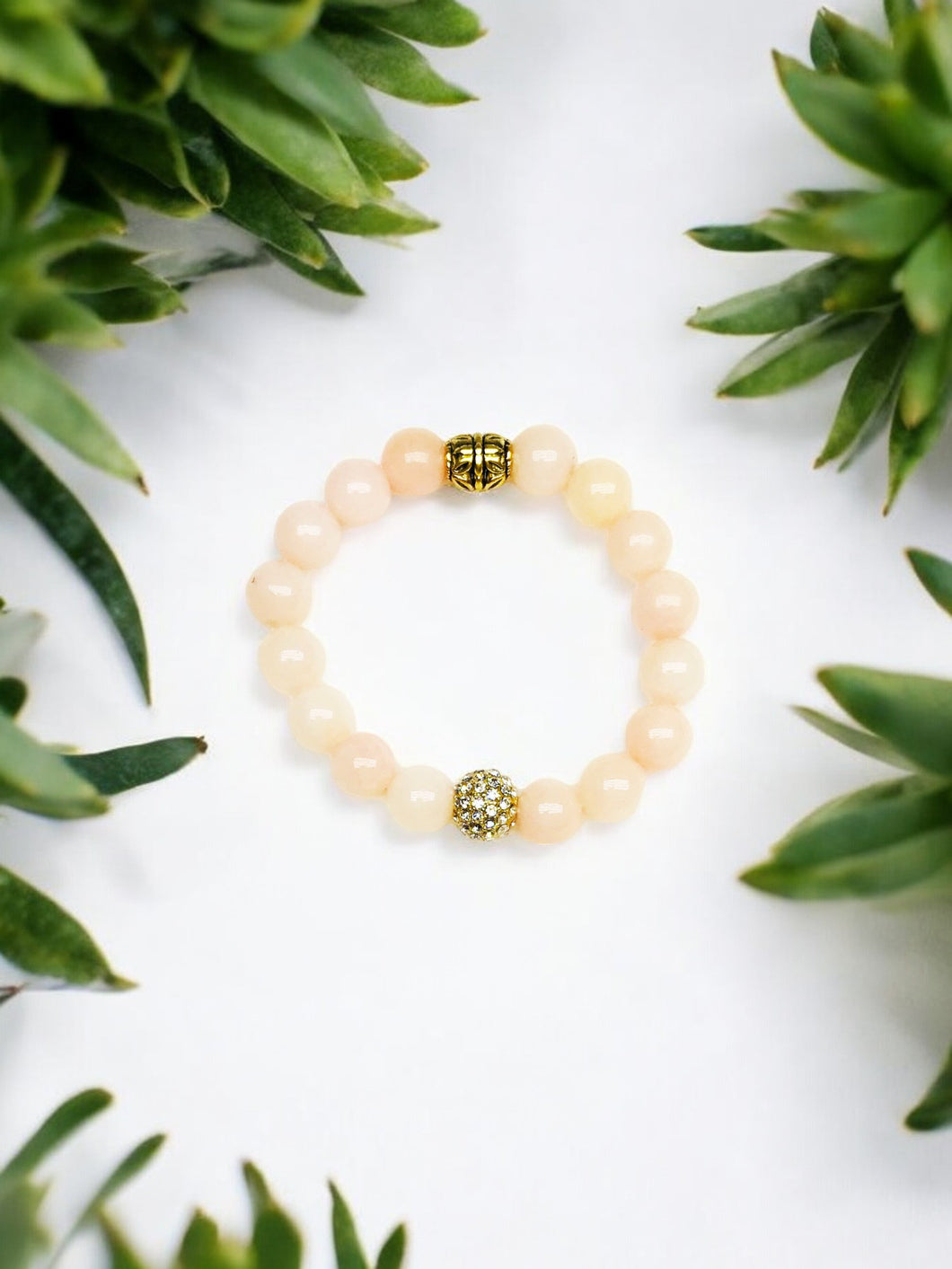 Rose Quartz Gemstone Stretchy Bracelet - B1262