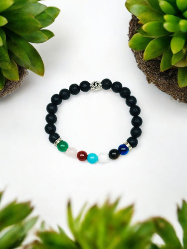 Genuine Gemstone Stretchy Bracelet - B1289