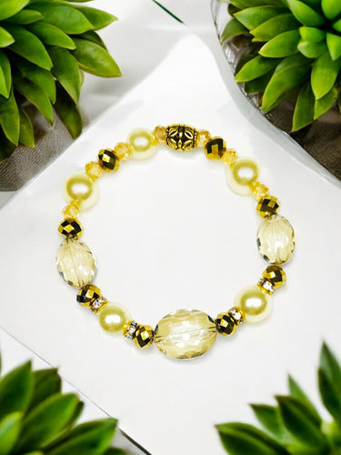 Glass Bead Stretchy Bracelet - B1293