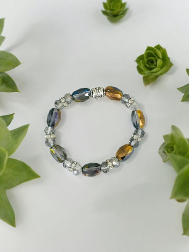 Glass Bead Stretchy Bracelet - B1438