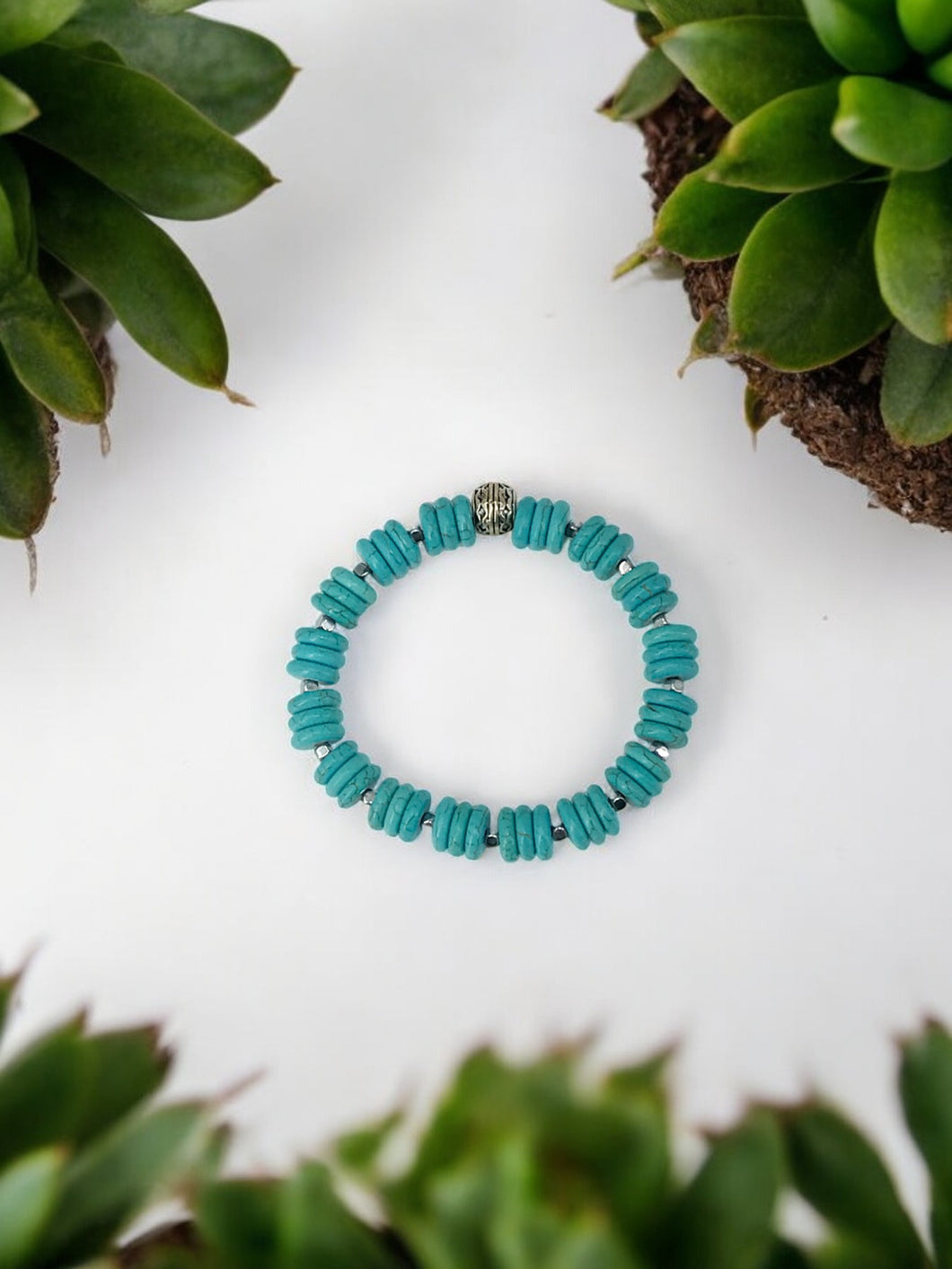 Dyed Howlite Stretchy Bracelet - B187