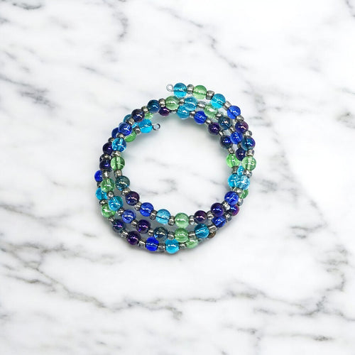 Glass Bead Wrap Bracelet - B1978