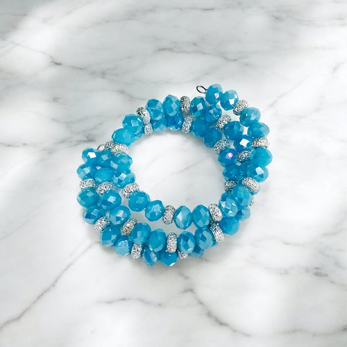 Glass Bead Wrap Bracelet - B1983