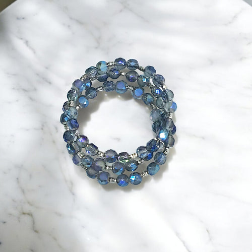 Glass Bead Wrap Bracelet - B1986