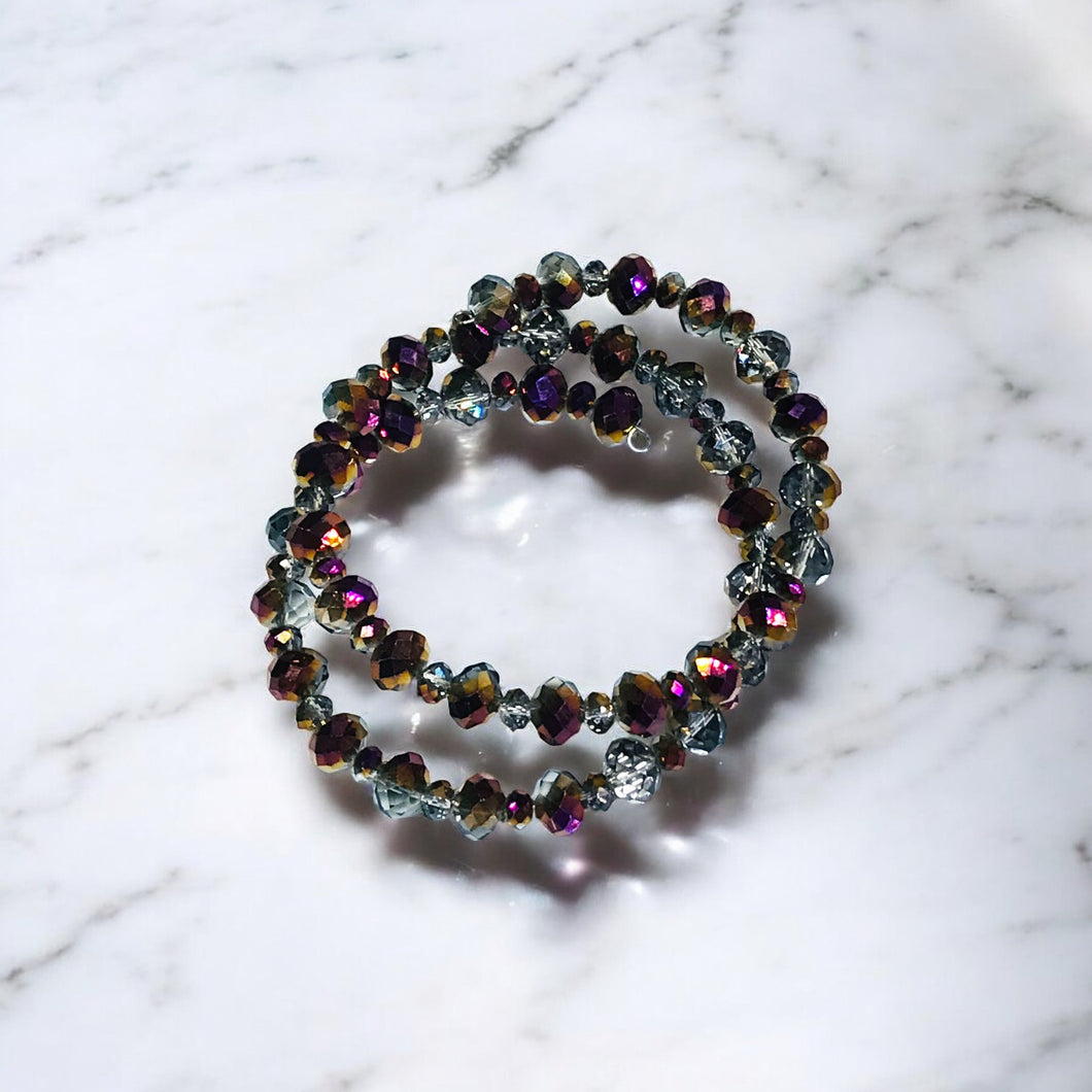 Glass Bead Wrap Bracelet - B2008