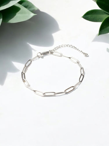 Stainless Steel Paperclip Chain Bracelet - B2157
