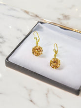 Load image into Gallery viewer, Champagne CZ Pendant Earrings - E19-3986