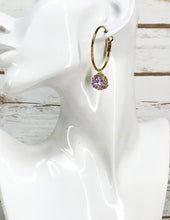 Load image into Gallery viewer, Hoop &amp; Rhinestone Pendant Earrings - E19-4533