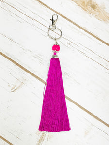 Large Silk Tassel Keychains