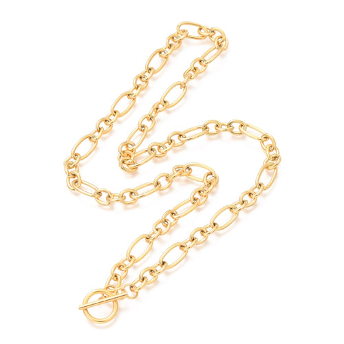 Stainless Steel Figaro Chain Necklace - N772