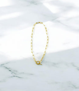 Smooth Paperclip Chain Necklace - N782