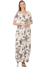 Load image into Gallery viewer, Grey Tie Dye Maxi Dress - C203