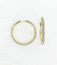 Load image into Gallery viewer, Rhinestone Hoop Earrings - E19-3702