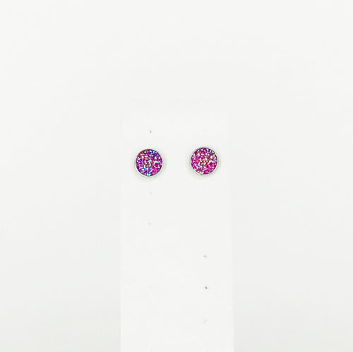 Round Druzy Stud Earrings - E19-2738