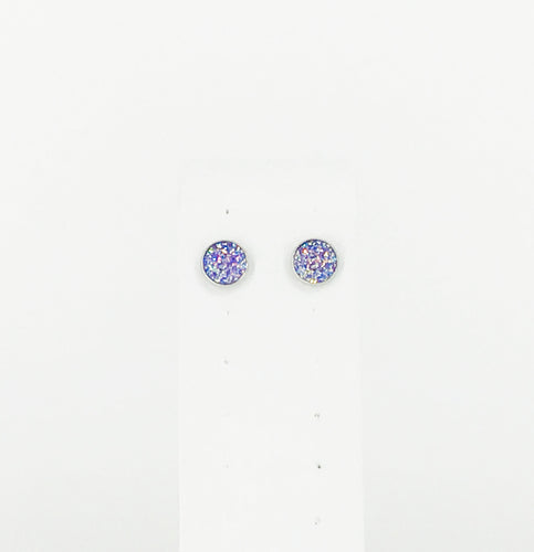 Round Druzy Stud Earrings - E19-2749