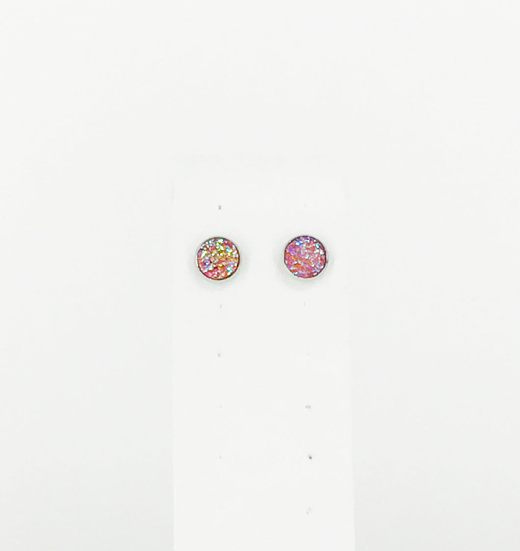 Round Druzy Stud Earrings - E19-2752