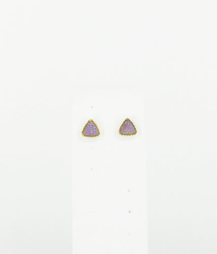 Triangle Druzy Stud Earrings - E19-2775