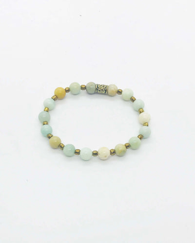 Glass Bead Stretchy Bracelet - B959