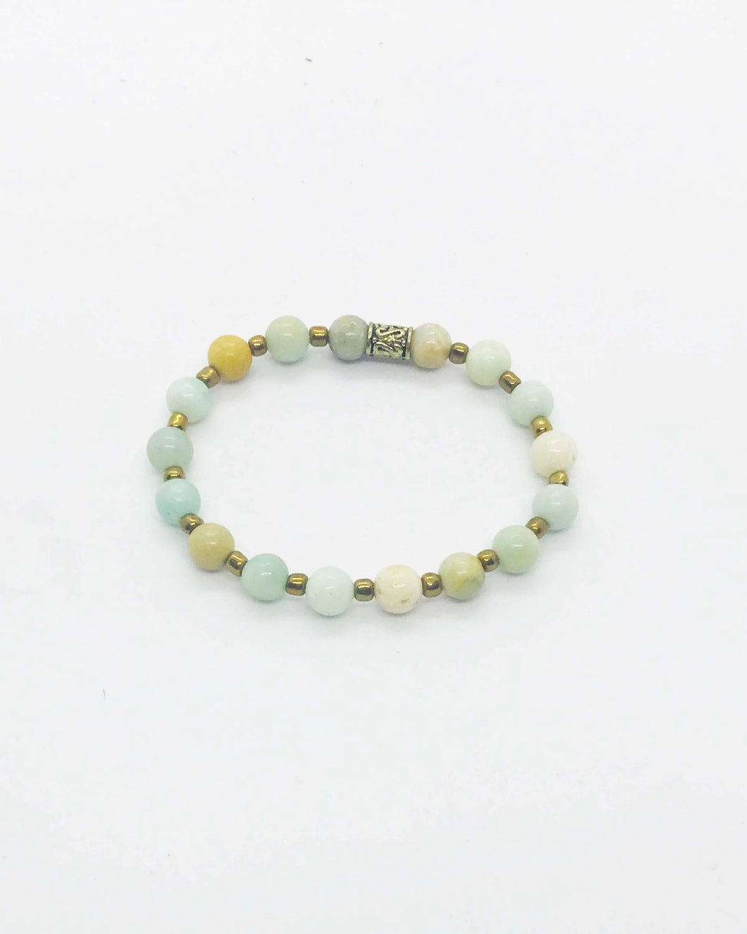 Glass Bead Stretchy Bracelet - B959