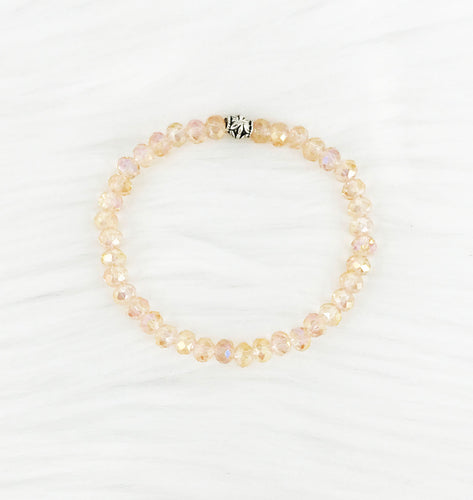 Glass Bead Stretchy Bracelet - B1605