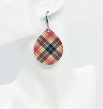 Load image into Gallery viewer, Tartan Plaid Leather Earrings - E19-1168