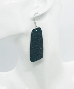 Distressed Gray Leather Earrings - E19-1269