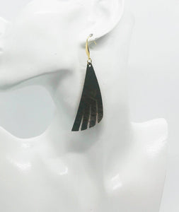 Whisky Brown Leather Earrings - E19-1322