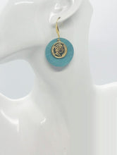 Load image into Gallery viewer, Blue Green Soft Leather Earrings - E19-1750