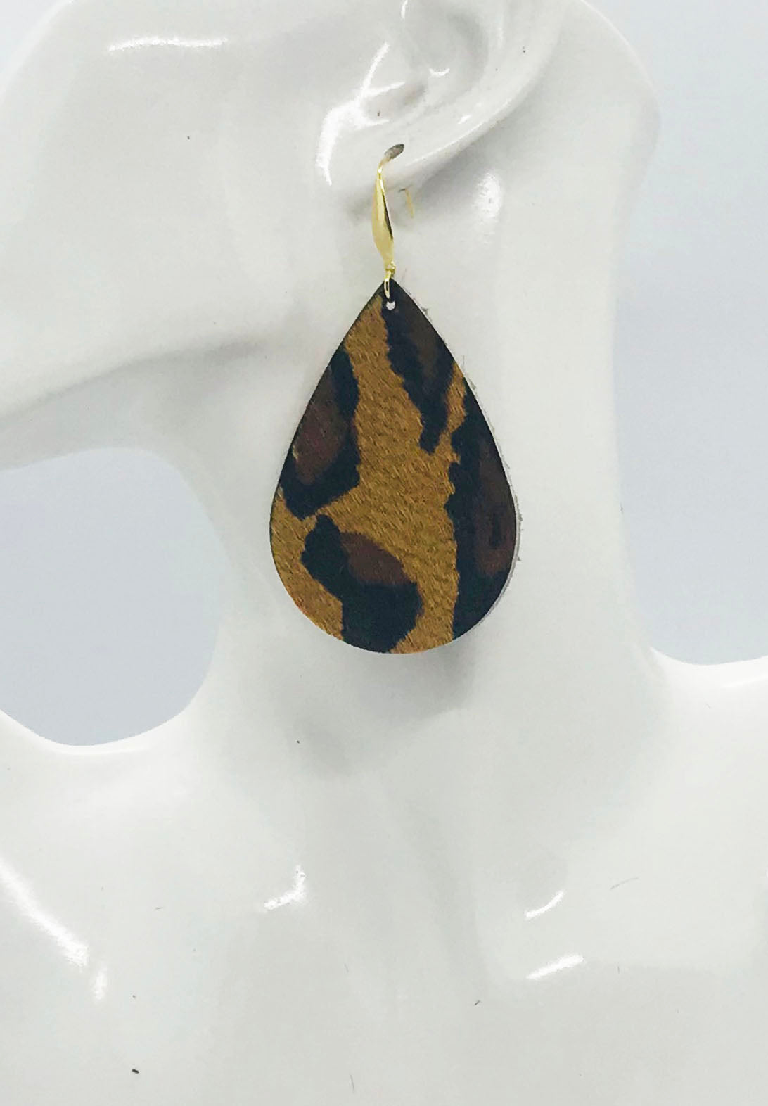 Hair On Leopard Leather Earrings - E19-1916