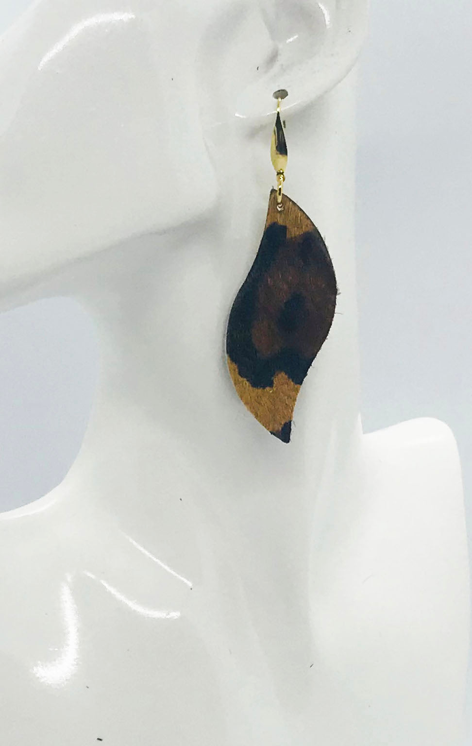 Hair On Leopard Leather Earrings - E19-1920