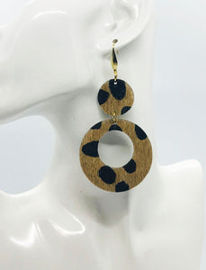 Hair On Cheetah Leather Earrings - E19-1962