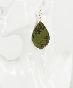 Camouflage Genuine Leather Earrings - E19-2975