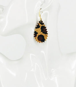 Chocolate Leopard Cork Earrings - E19-3003