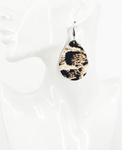 Load image into Gallery viewer, Hair On Snow Leopard Leather Earrings - E19-3524