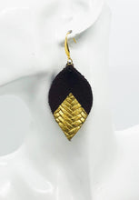 Load image into Gallery viewer, Burgundy Braided Italian Fishtail Leather Earrings - E19-875