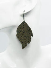 Load image into Gallery viewer, Brown Textured Leather Earrings - E19-998